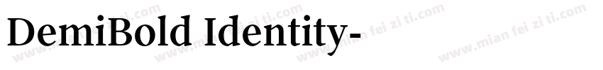 DemiBold Identity字体转换